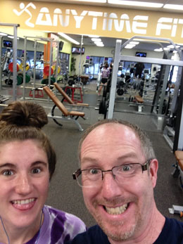 Megan and I working out 2