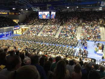 graduation crowd
